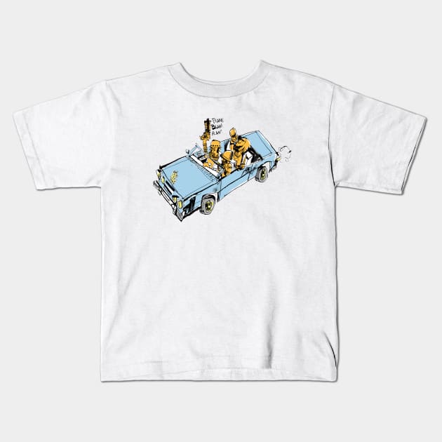 SLOW RIDE Kids T-Shirt by Jim Mahfood